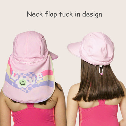 UV Protection Foldable Neck Flap Hat - Bloom