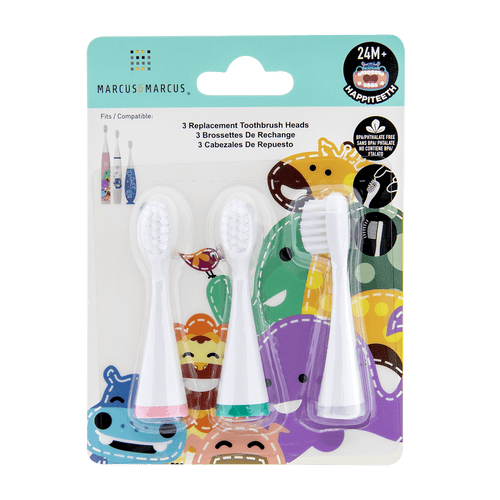3 Replacement Toothbrush Heads - Marcus & Marcus