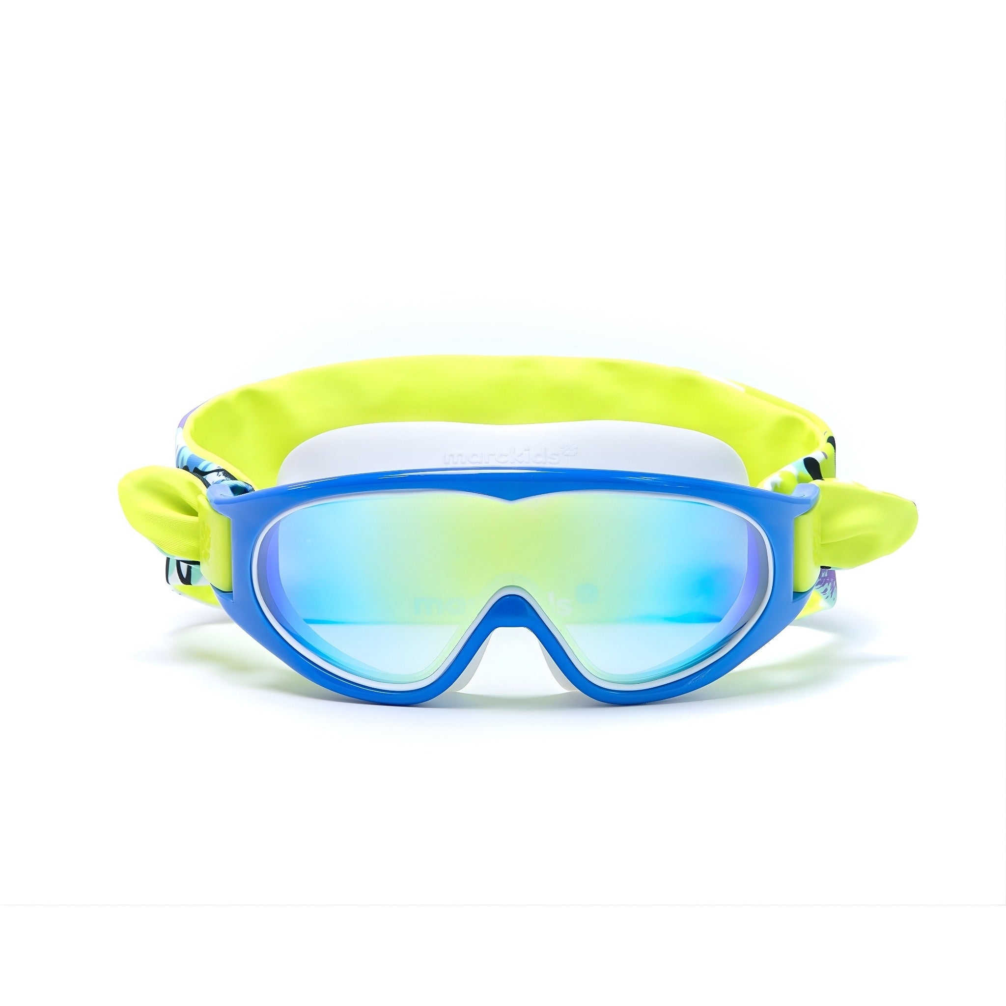 marckids award winning Neon Graffiti Kids Headband Swim Goggles | Reversible Fabric Strap & Anti-Fog