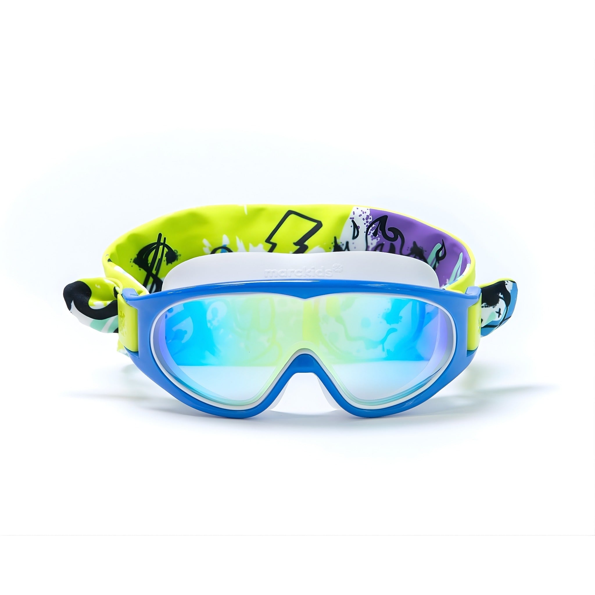 marckids Kids Swim Goggles with Fabric Headband, Anti-Fog, UV Protection & No-Leak Fit for Boys & Girls Ages 5+
