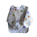 Long Sleeve Bib with Pocket – Waterproof Baby Feeding Smock (Recycled Polyester)