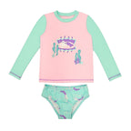 Toddler Long Sleeve Rash Guard Set – UPF 50+ Swim Top & Bottoms (18M - 4T)