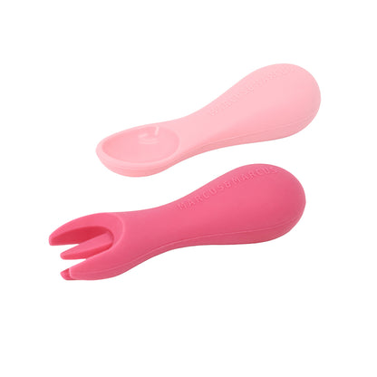 Silicone Palm Grasp Spoon & Fork Set