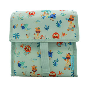 Foldable Insulated Lunch Bag for Kids – Water Resistant, Antibacterial Lining & Side Bottle Pocket
