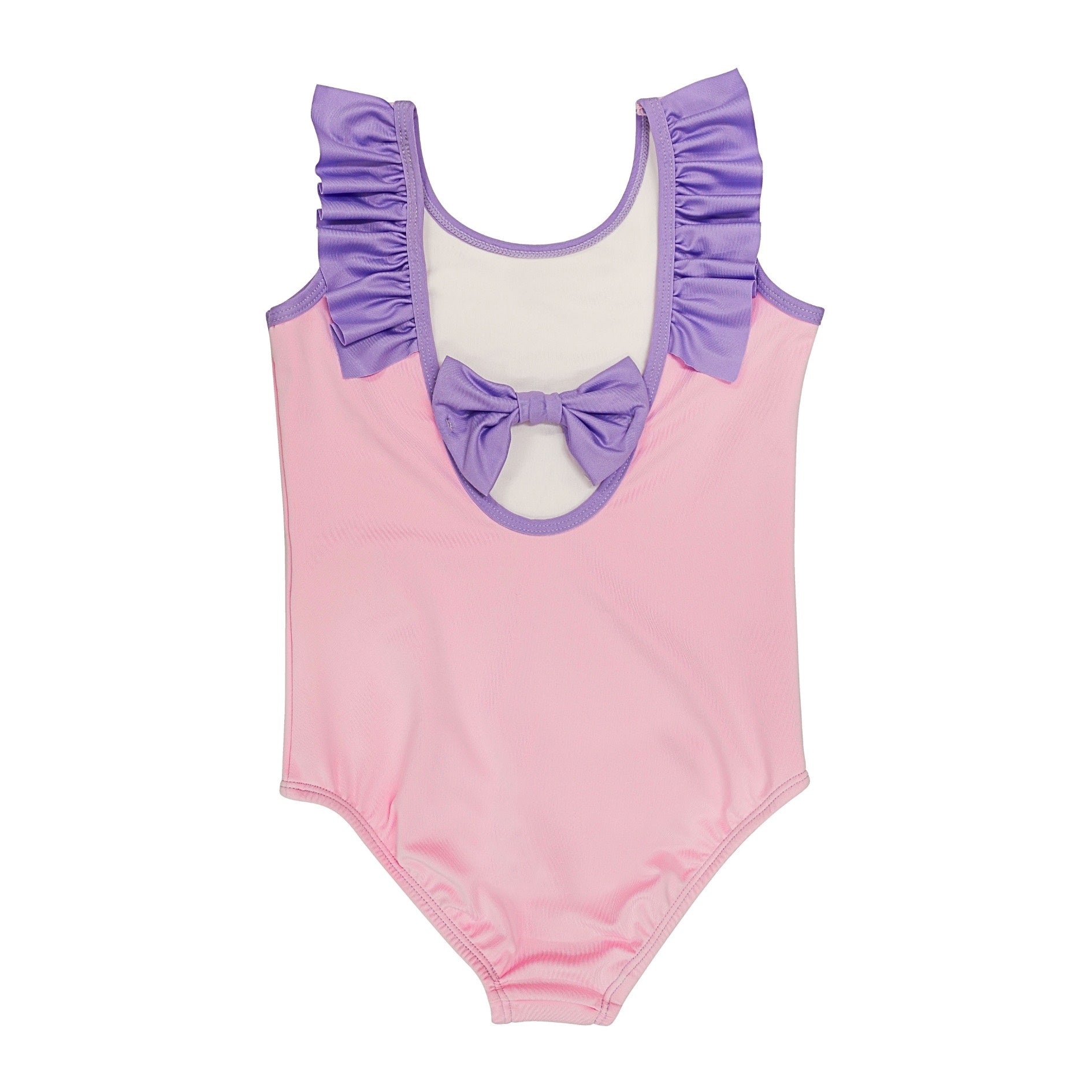 Toddler Girl UPF 50+ Swimsuit – Tiffany Blue & Pink Meowmaid (18M - 4T)