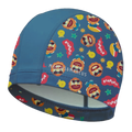 Marcus & Marcus Kids Fabric Swim Cap (46–50 cm) – Willo Whale Pink & Marcus Lion Blue