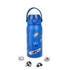 Marcus & Marcus CharmPoP Sip & Spout Insulated Water Bottle 550ml – 316 Stainless Steel with 4 Interchangeable Charms