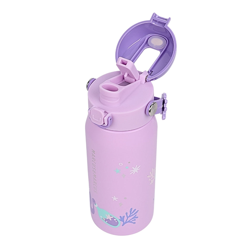 Marcus & Marcus CharmPoP Sip & Spout Insulated Water Bottle 550ml – 316 Stainless Steel with 4 Interchangeable Charms