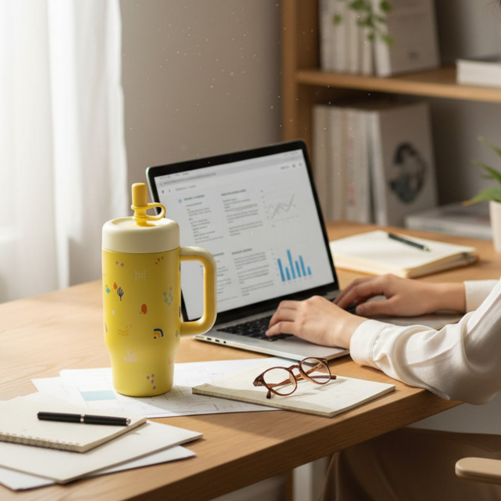 Parent & Me Insulated Straw Tumbler – Matching Family Set (530ml & 650ml)